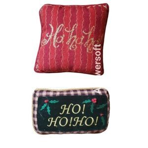 Set of vintage Christmas throw pillows